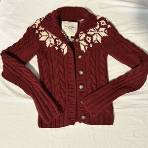 Vintage Abercrombie & Fitch Y2K Cardigan Sweater  - Size L Wool/cashmere